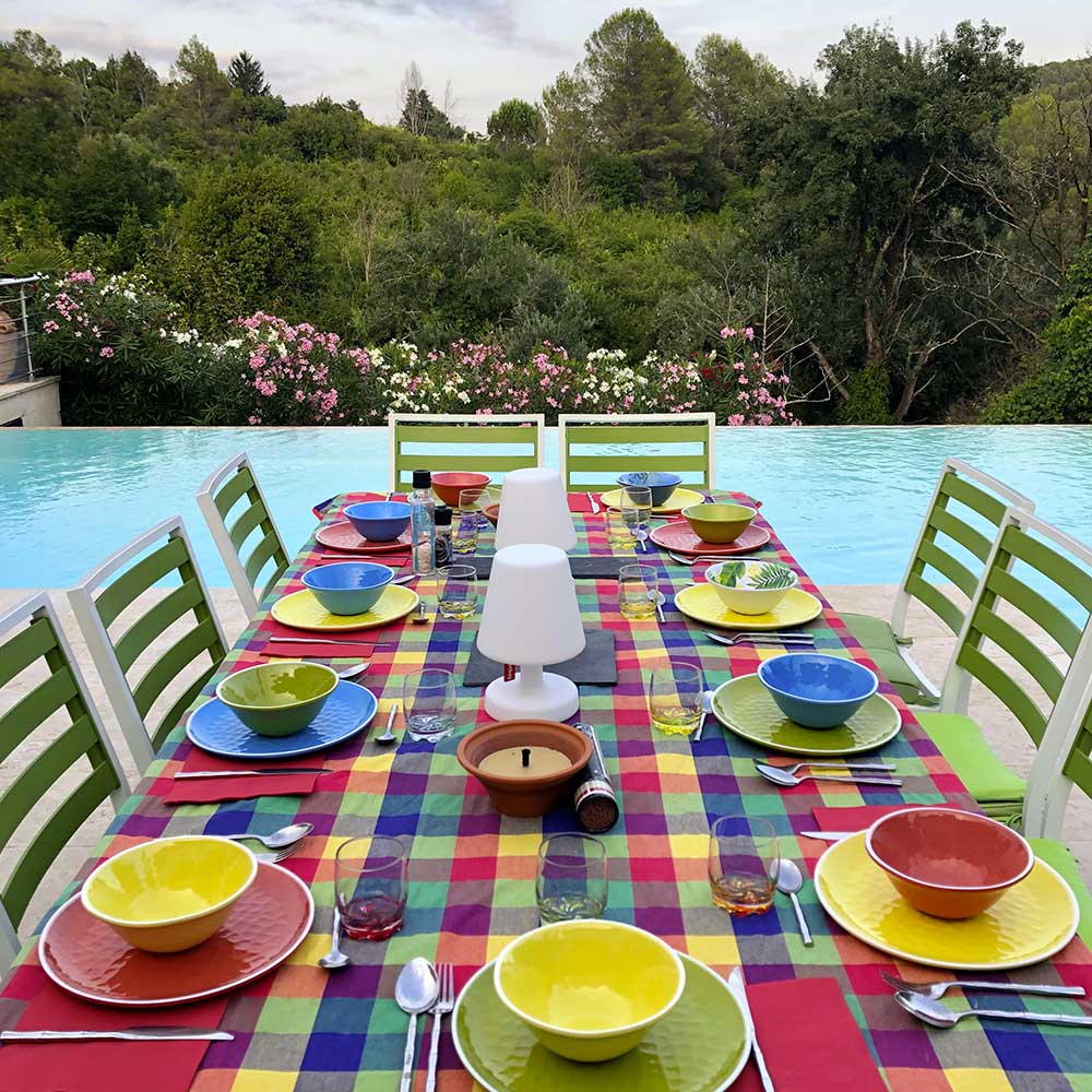 Picknickkleed waterdicht XL met multigekleurde ruiten - Afbeelding 5