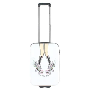 Saxoline Handbagage Harde Koffer / Trolley / Reiskoffer - 55cm (Small) - Roller Girl Print